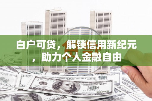府谷白户可贷，解锁信用新纪元，助力个人金融自由