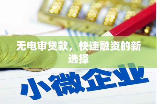 府谷无电审贷款，快速融资的新选择