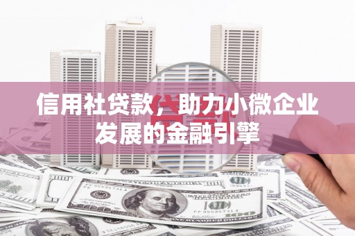 府谷信用社贷款，助力小微企业发展的金融引擎