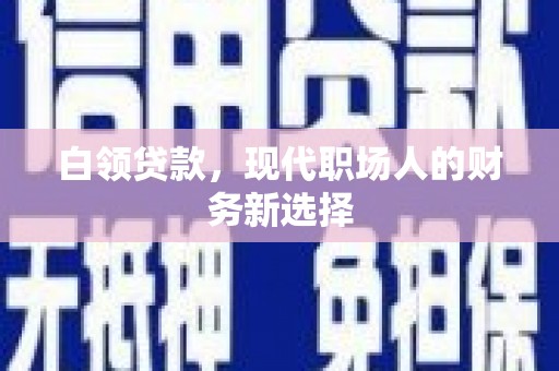 府谷白领贷款，现代职场人的财务新选择