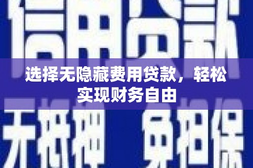 府谷选择无隐藏费用贷款，轻松实现财务自由