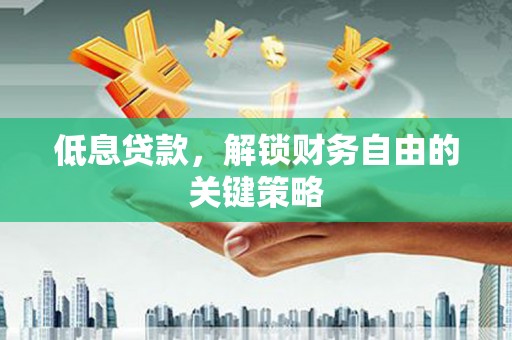 府谷低息贷款，解锁财务自由的关键策略