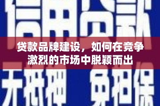 府谷贷款品牌建设，如何在竞争激烈的市场中脱颖而出