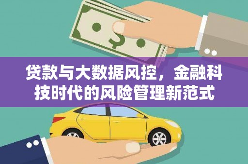 府谷贷款与大数据风控，金融科技时代的风险管理新范式