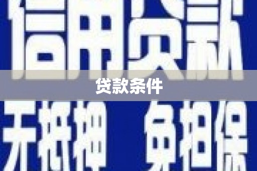 府谷贷款条件