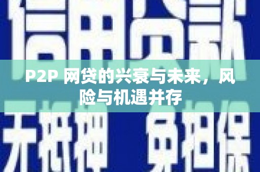 府谷P2P 网贷的兴衰与未来，风险与机遇并存